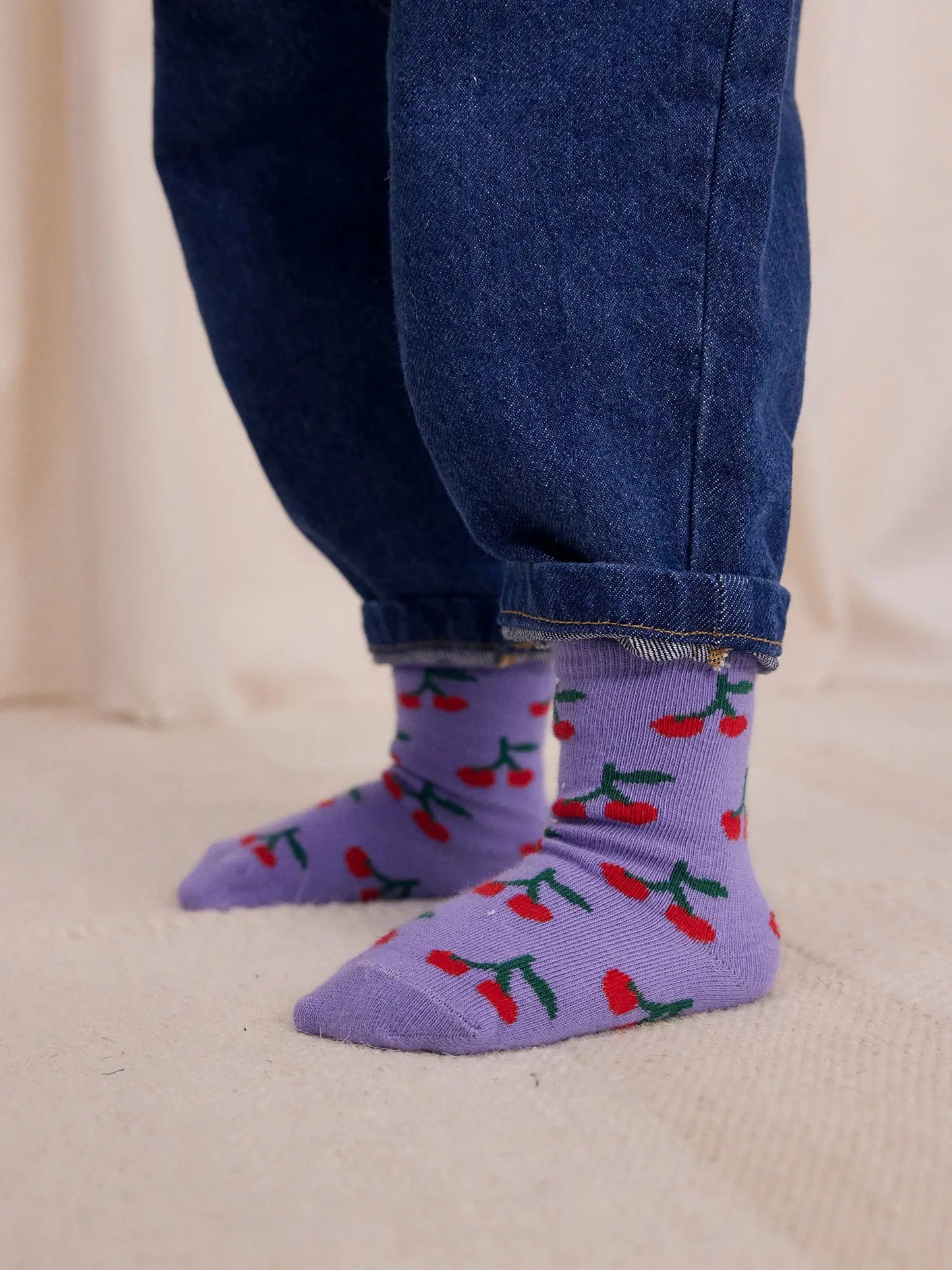 Kurze Socken Cherry Allover