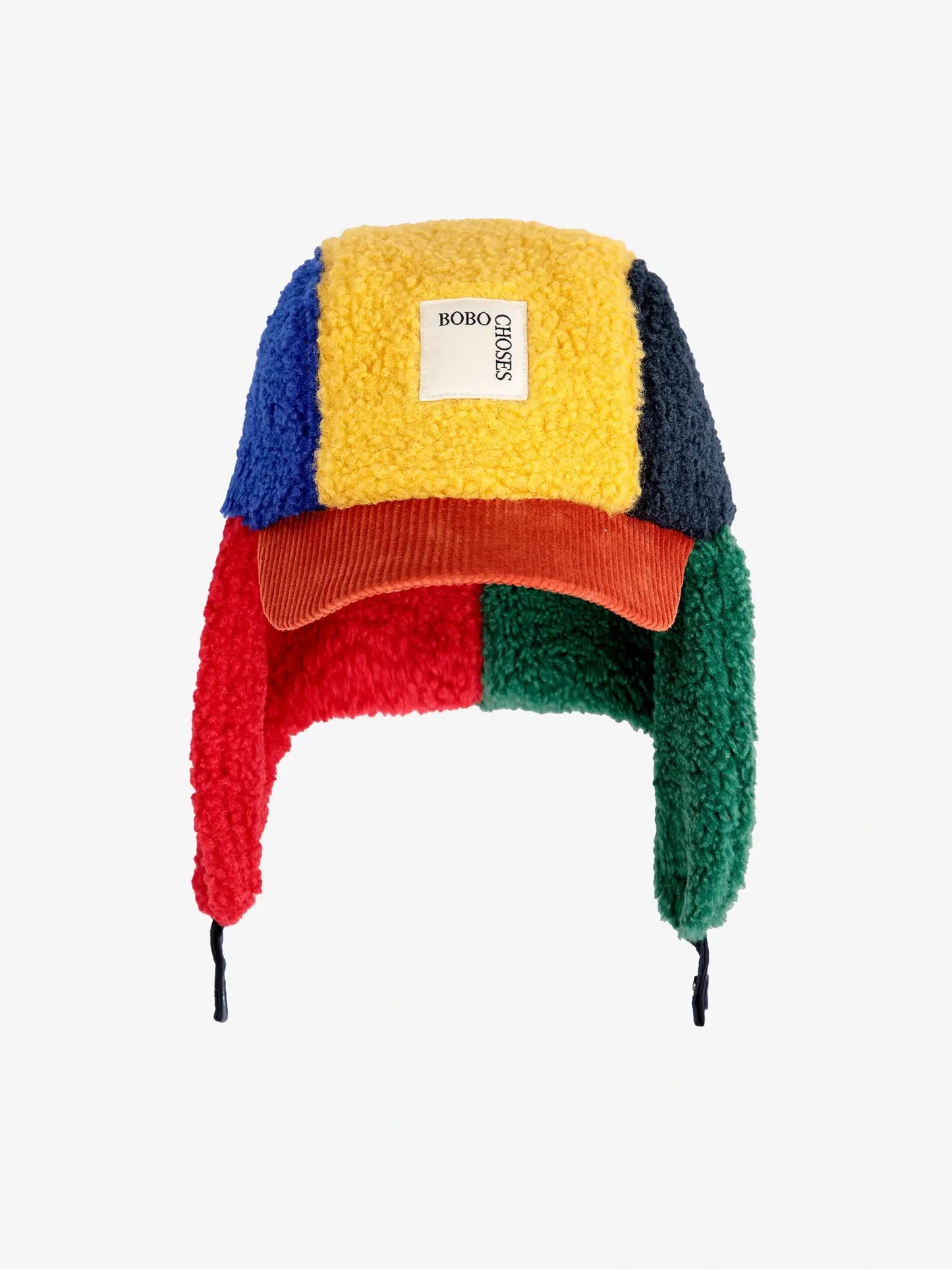 Color Block sheepskin chapka