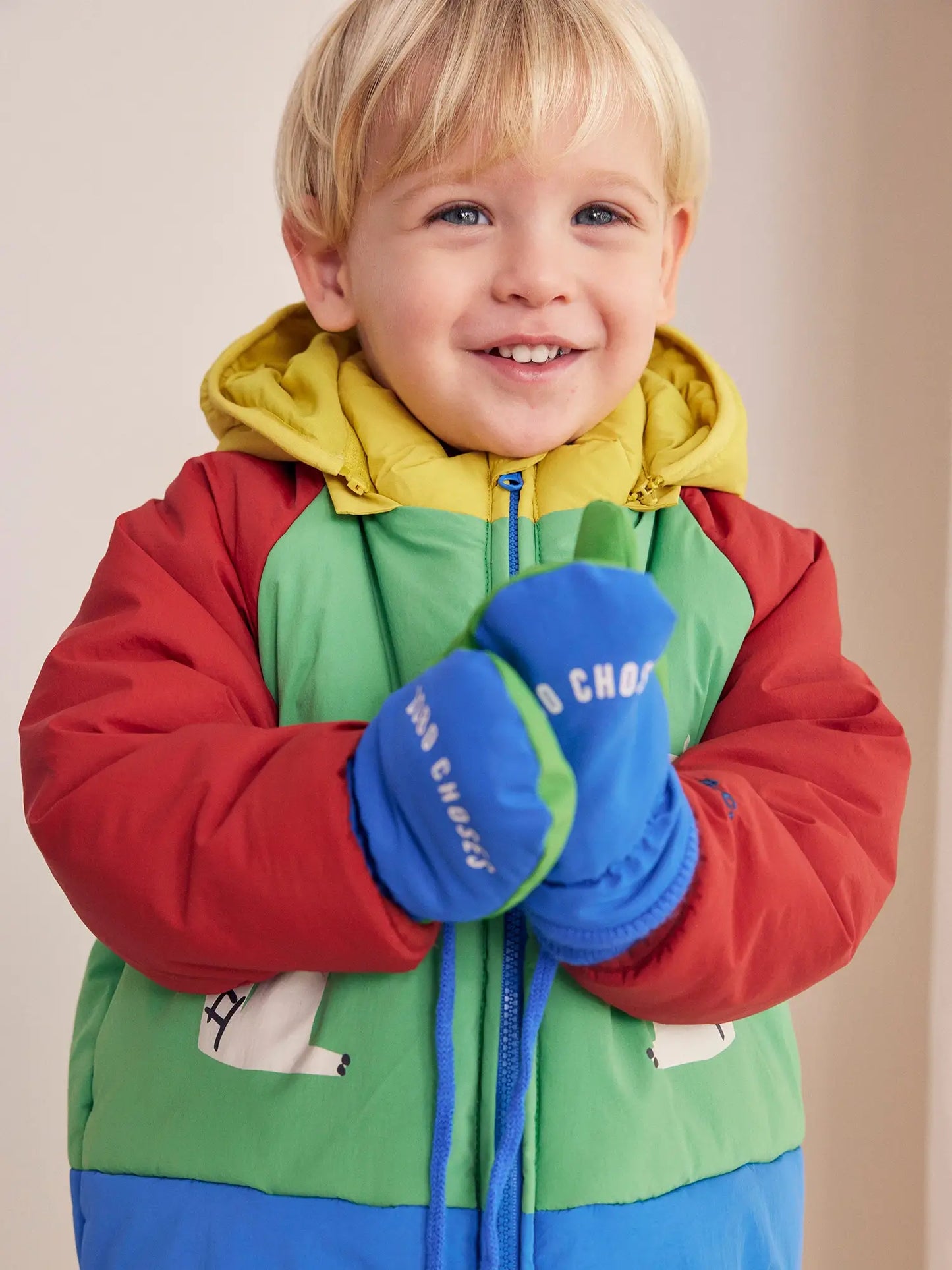 BC color block mittens