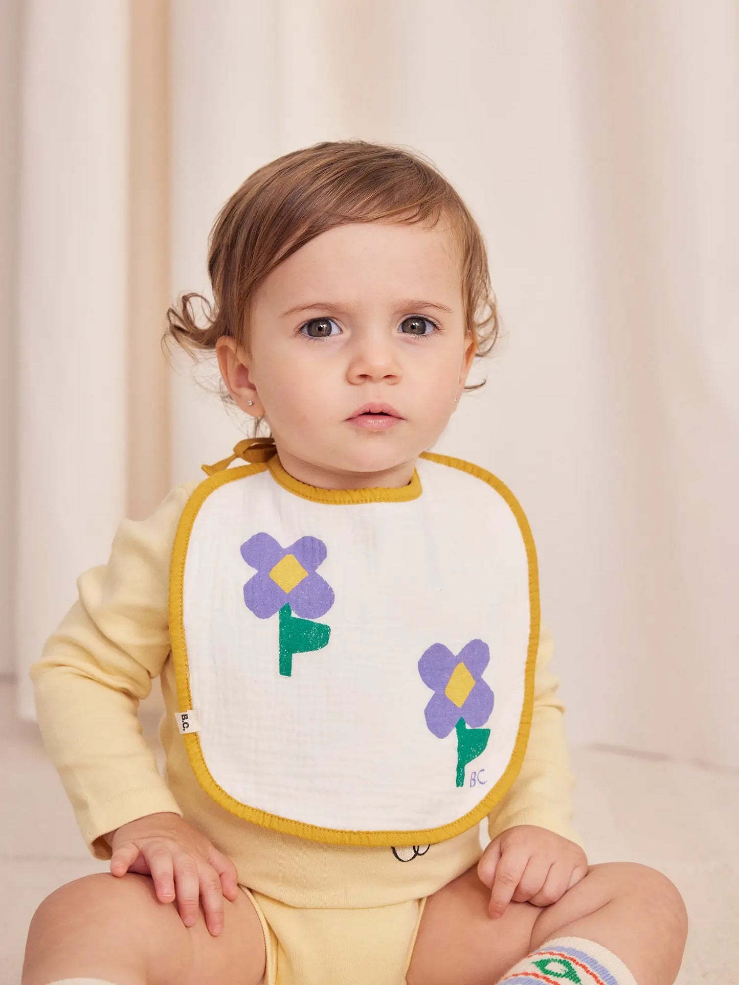 Pansy Flower bib set