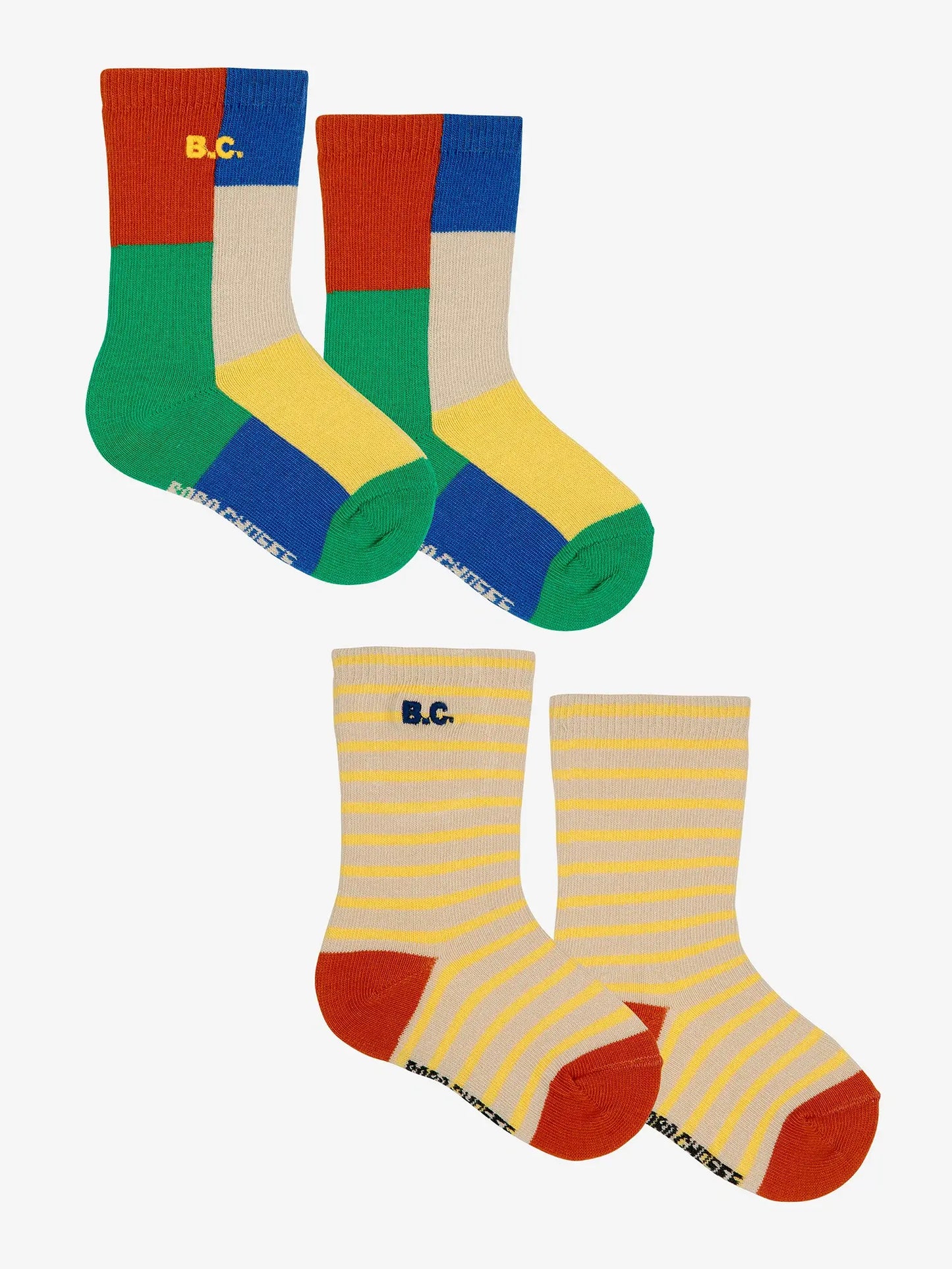 Lot de 2 paires de chaussettes Color Block