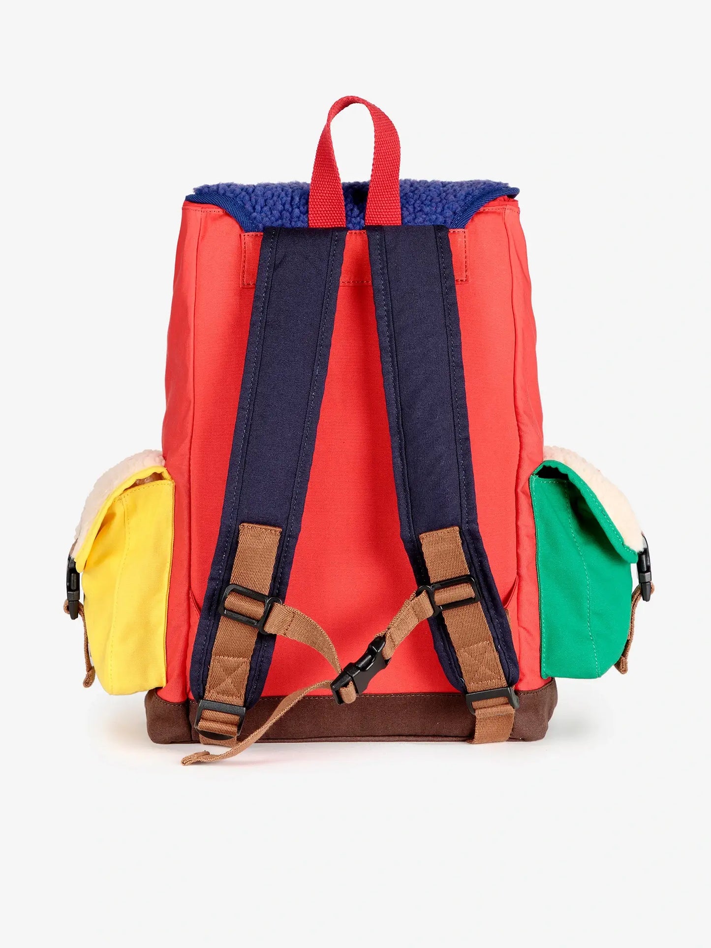 Rucksack aus Lammfell Color Block