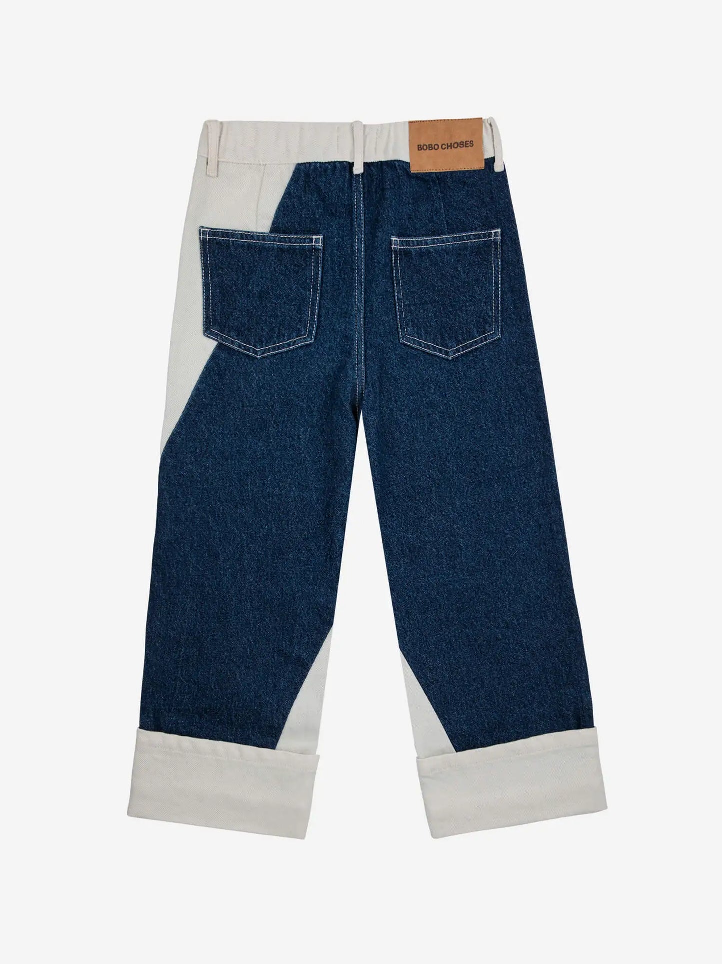 BC contrast color straight denim pants