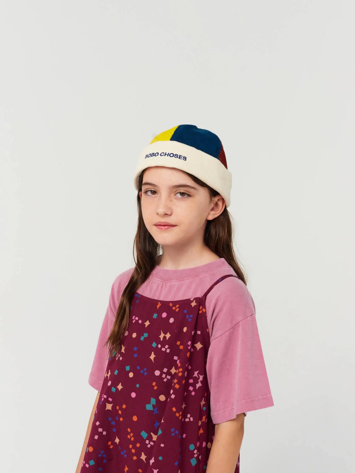 Bobo Choses color block corduroy hat