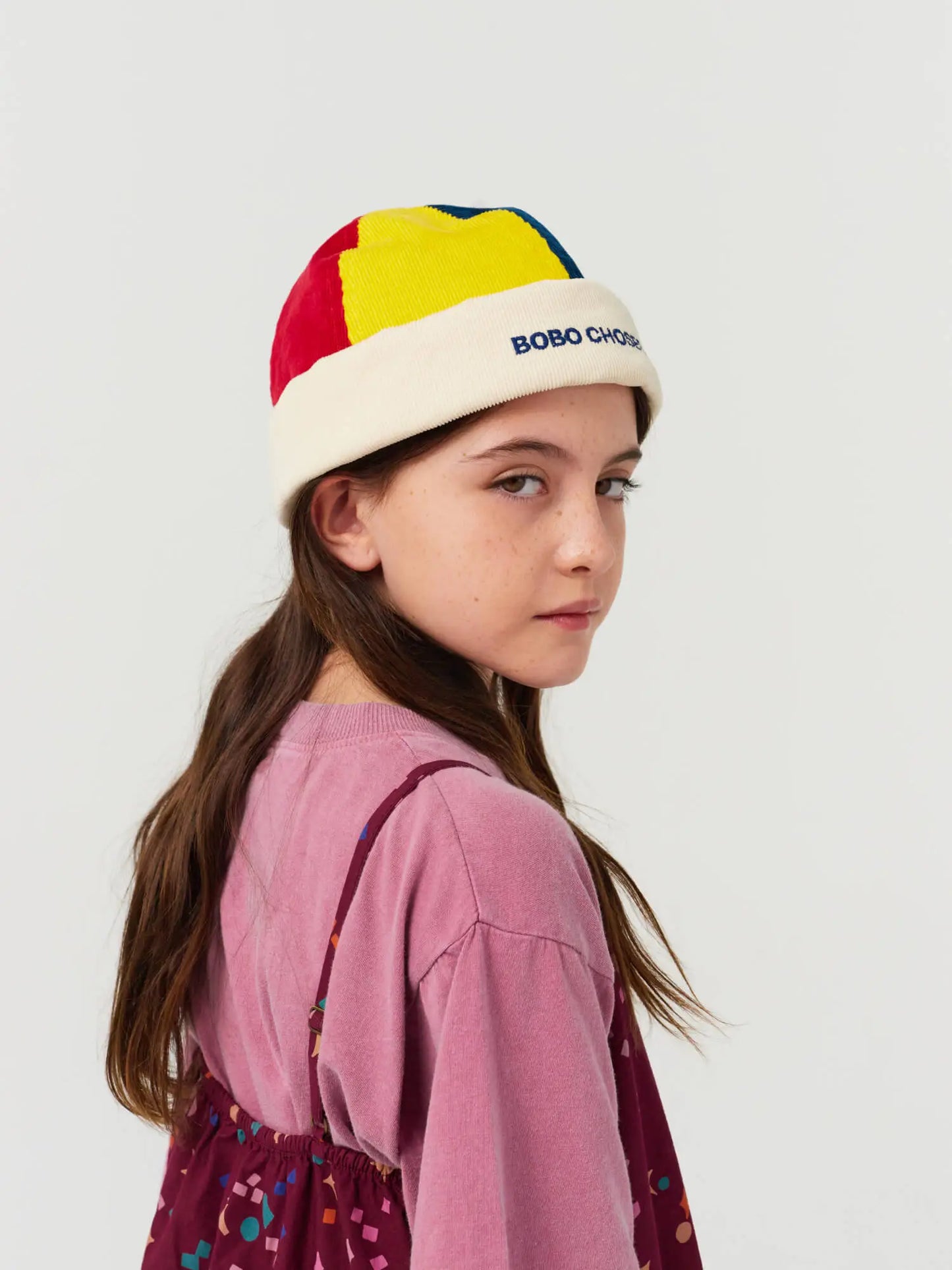 Bobo Choses color block corduroy hat