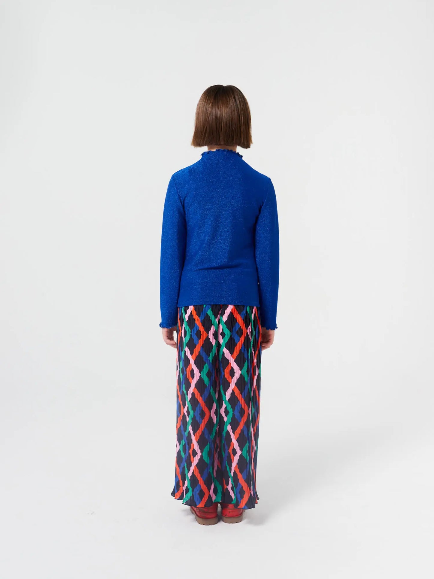 Multicolor Garland pleated flared pants