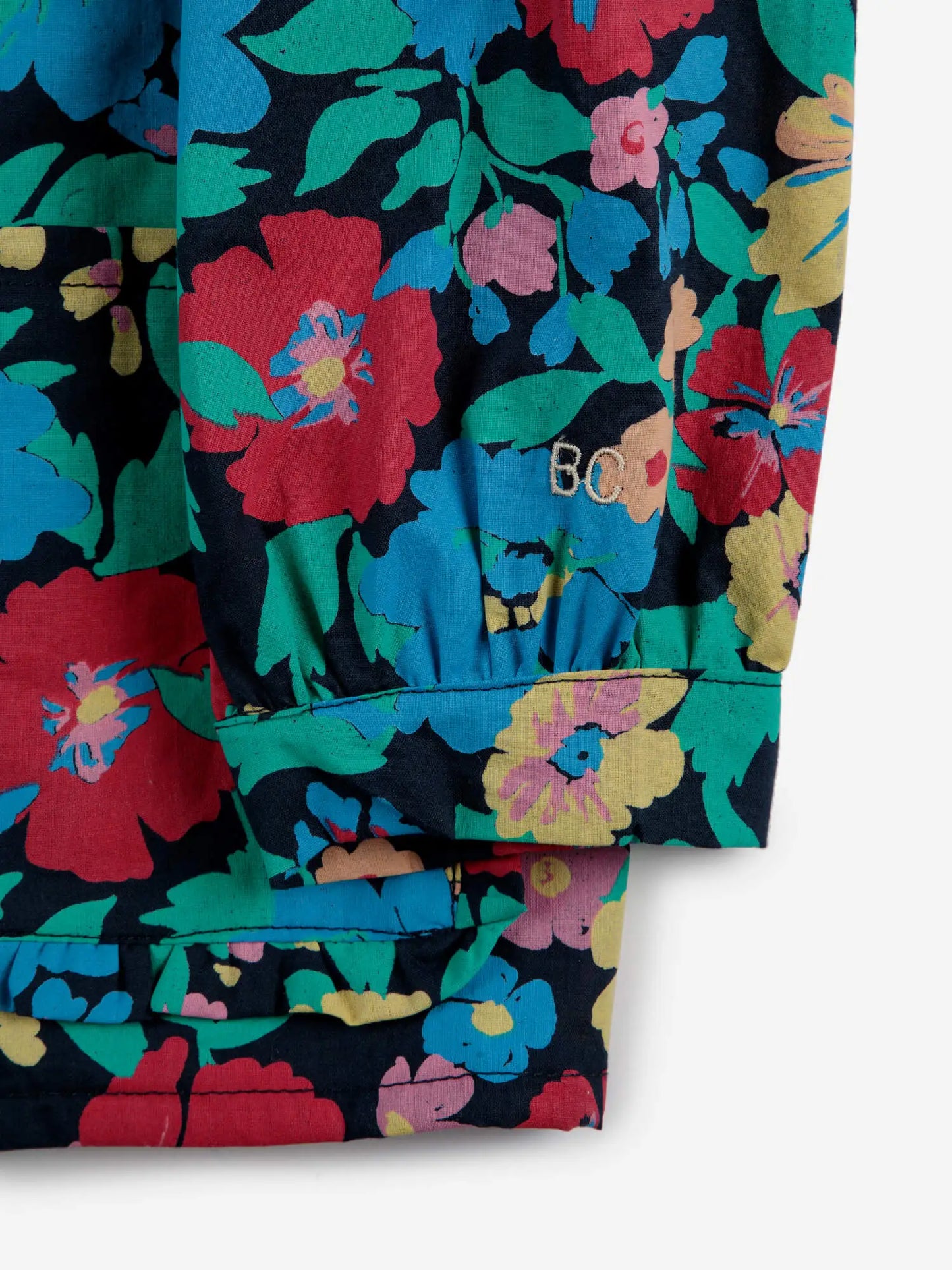 Flowers all over woven blouse