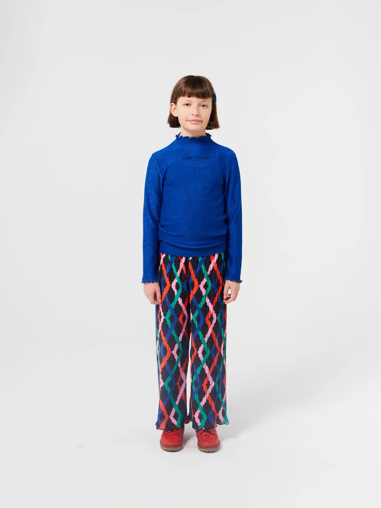 Multicolor Garland pleated flared pants