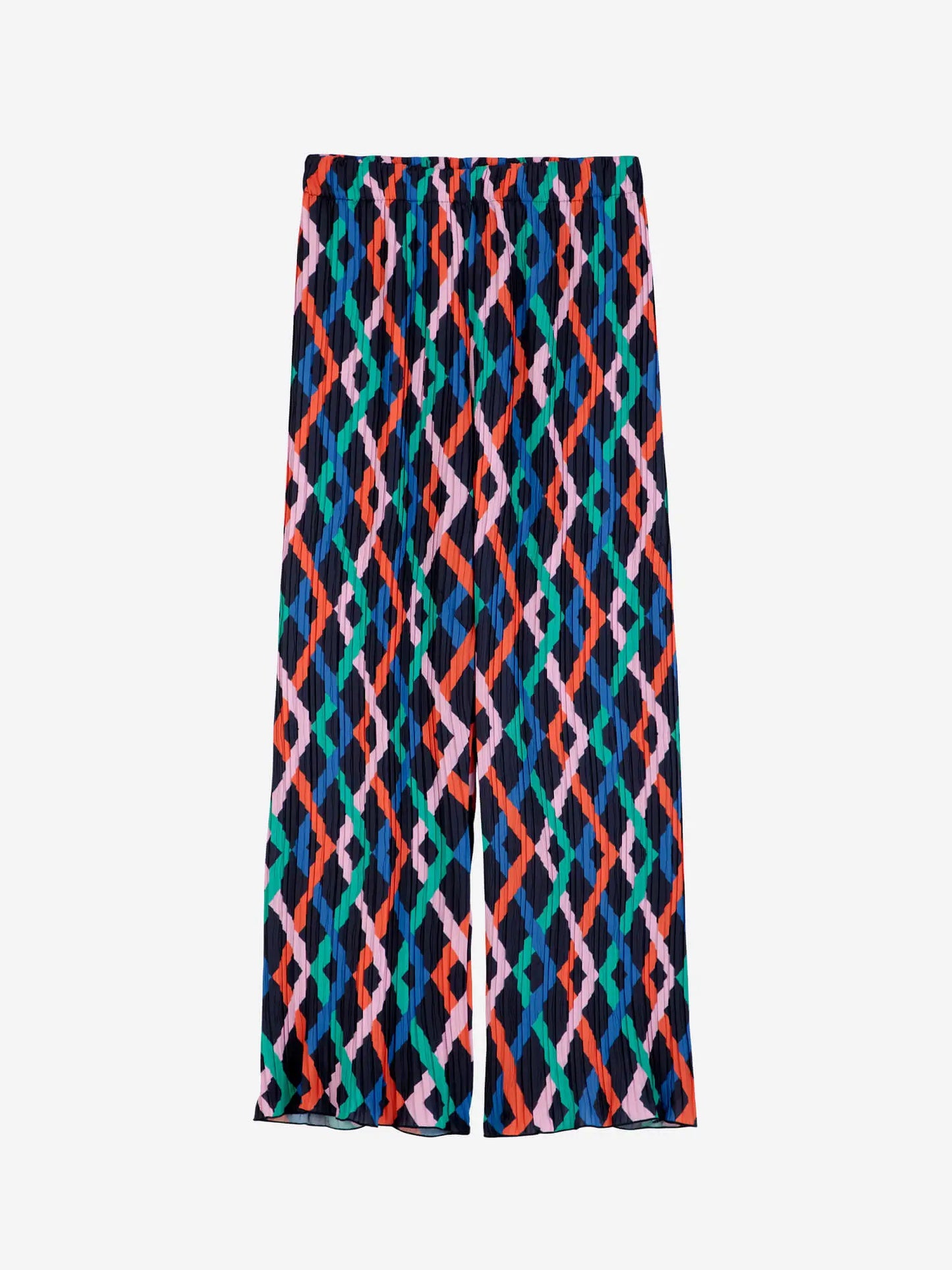 Multicolor Garland pleated flared pants