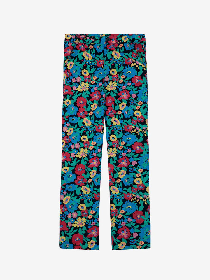 Pantalon droit tissé Floral