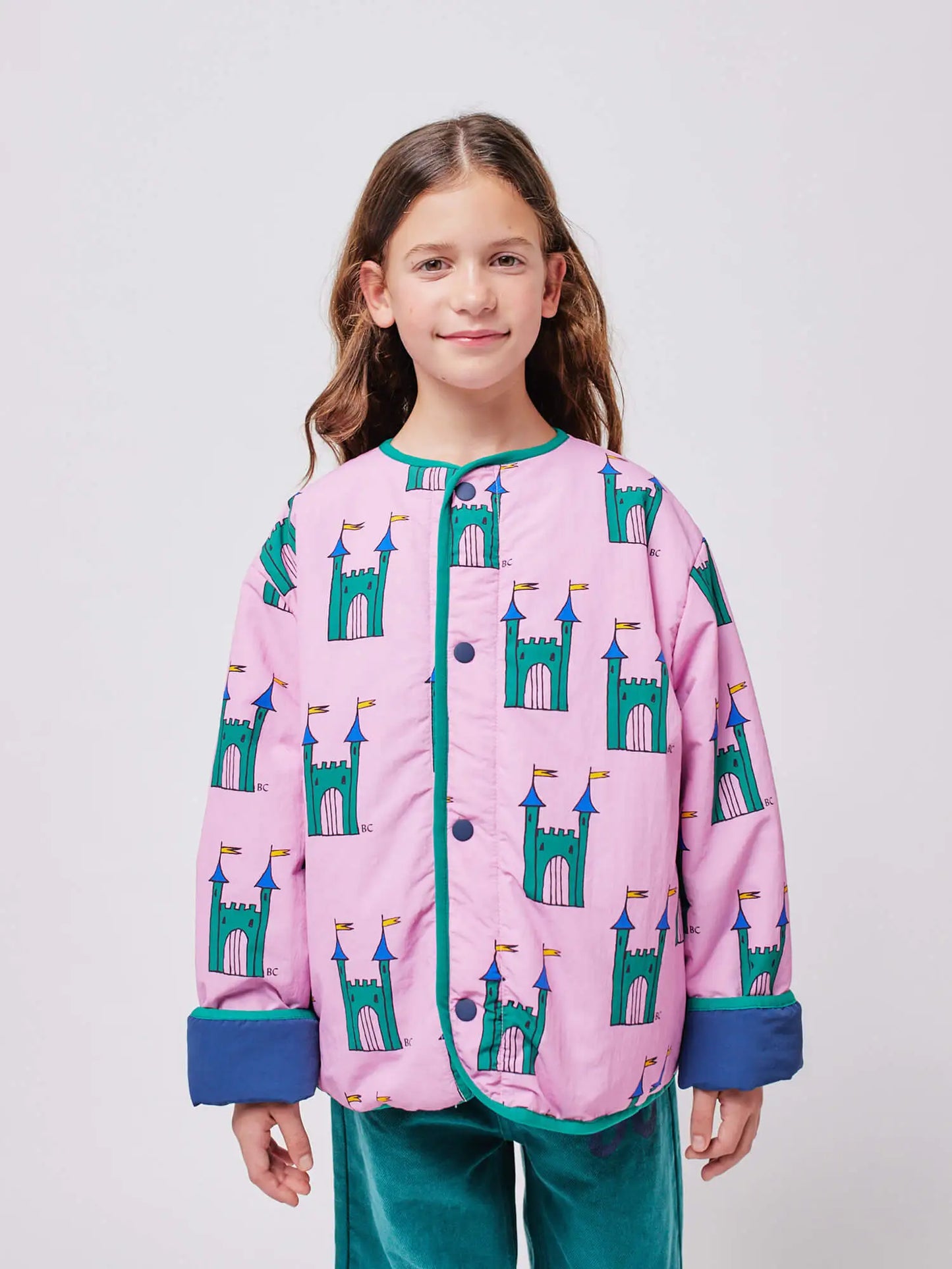 Chaqueta reversible estampada Faraway Castle