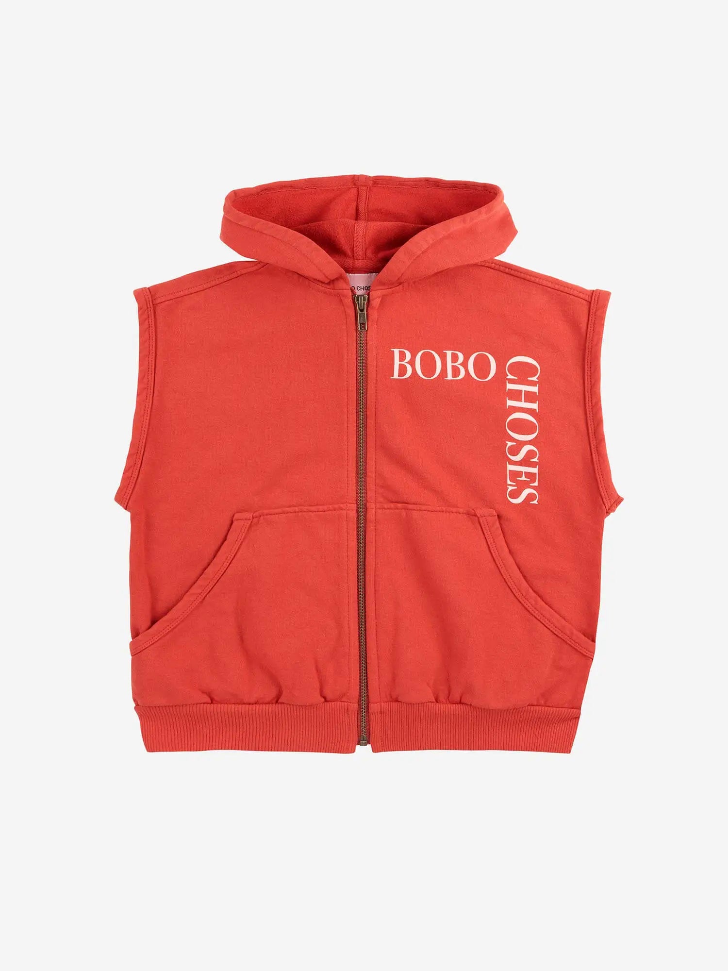 Boys sleeveless red hoodie shop