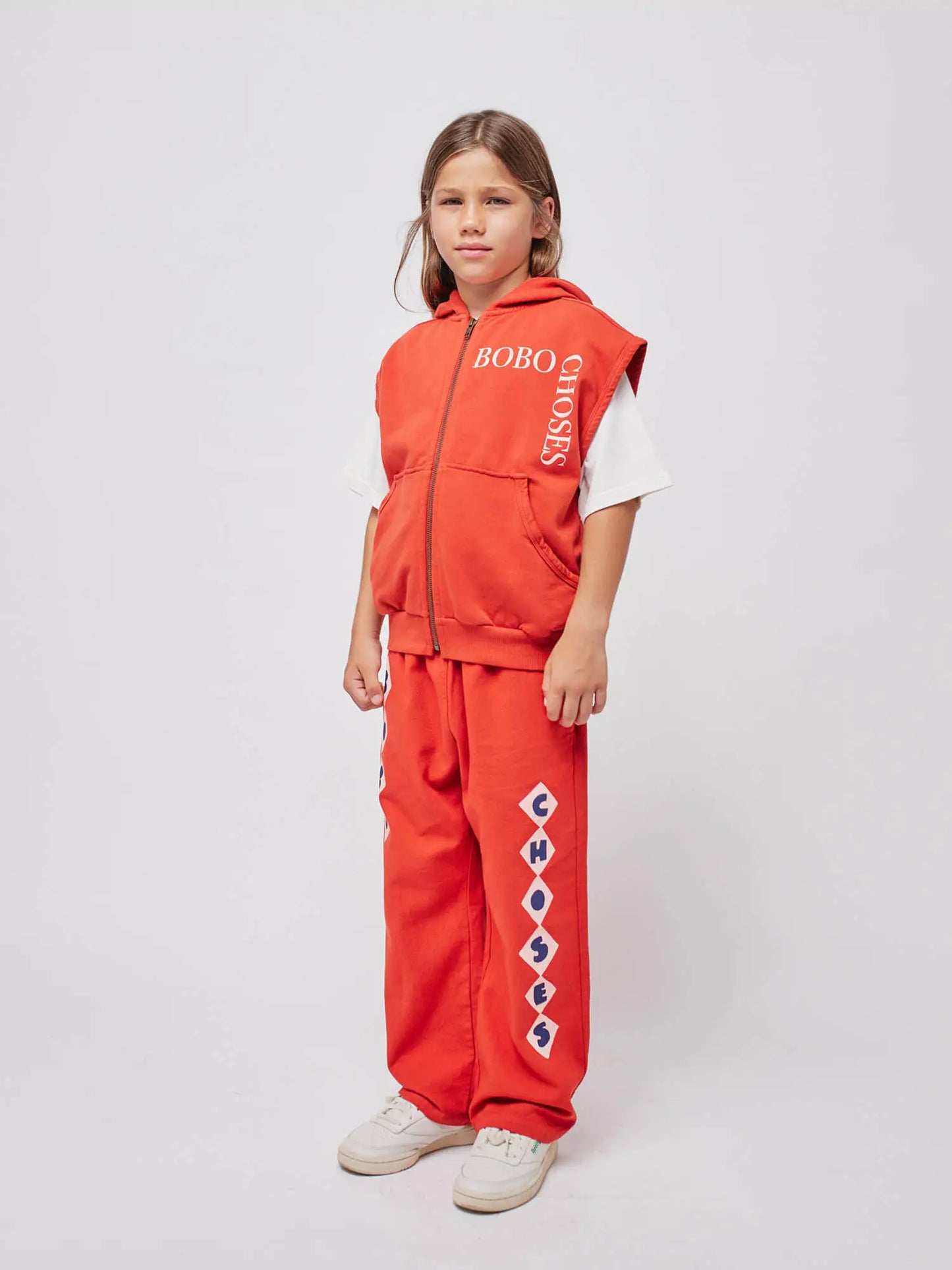 Bobo Choses sleeveles zipped hoodie