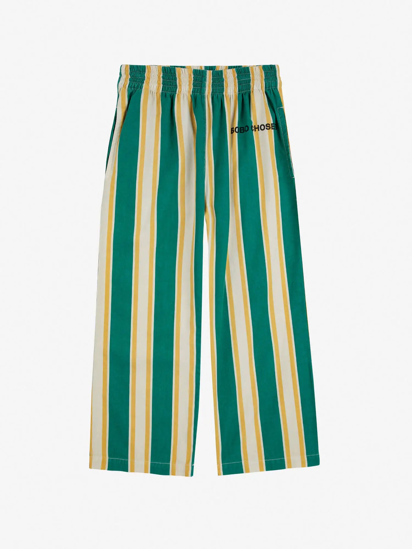 Dark Green Pants with Stripes for Kids Bobo Choses