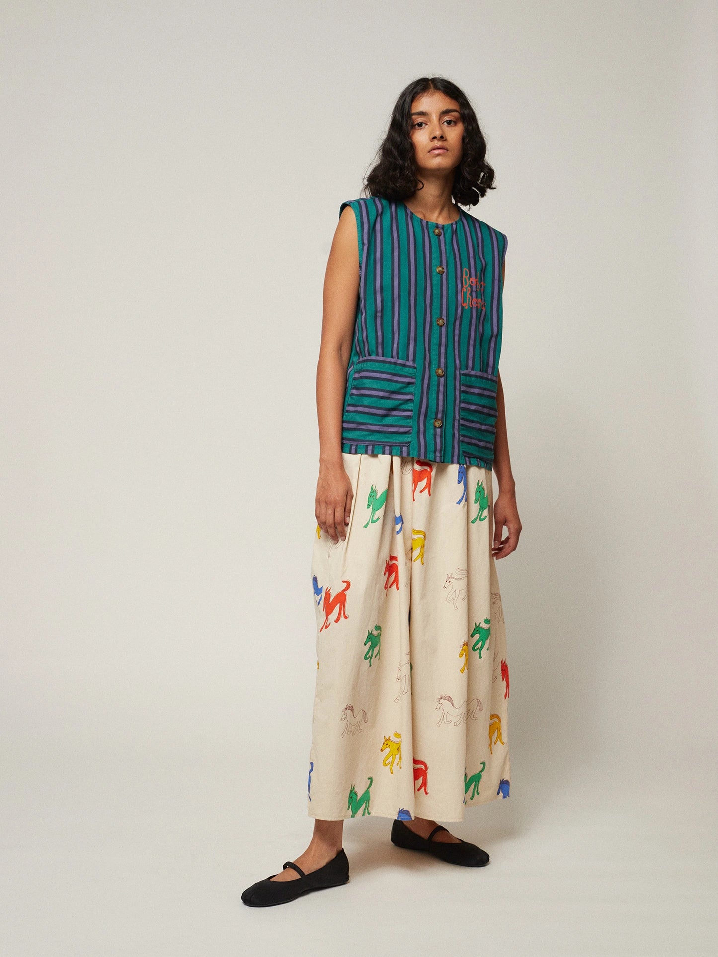 Wonder Horse printed midi dress