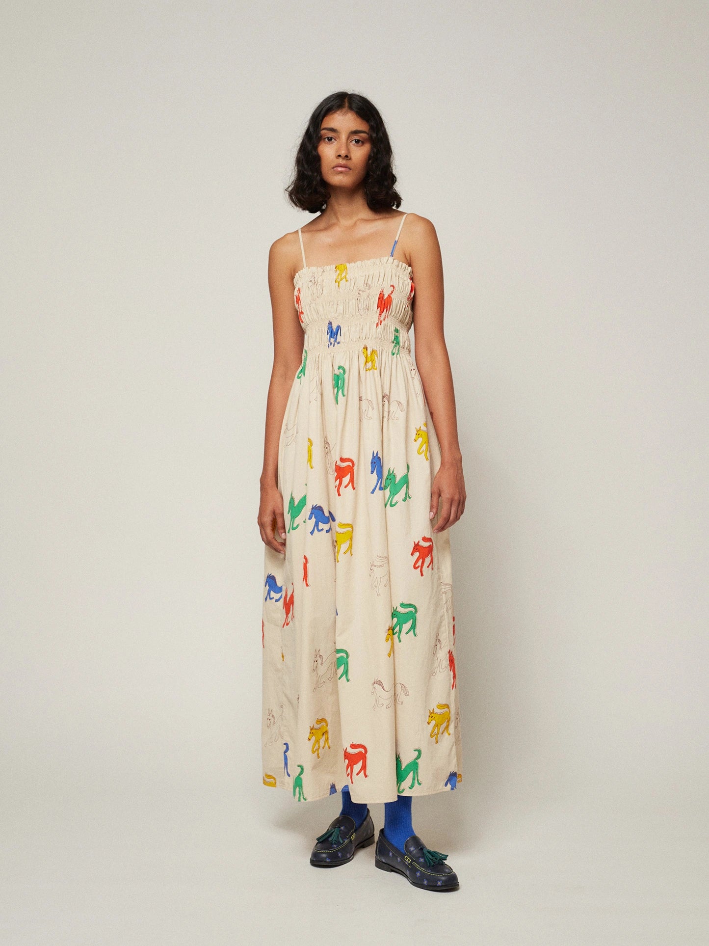 Wonder Horse printed midi dress