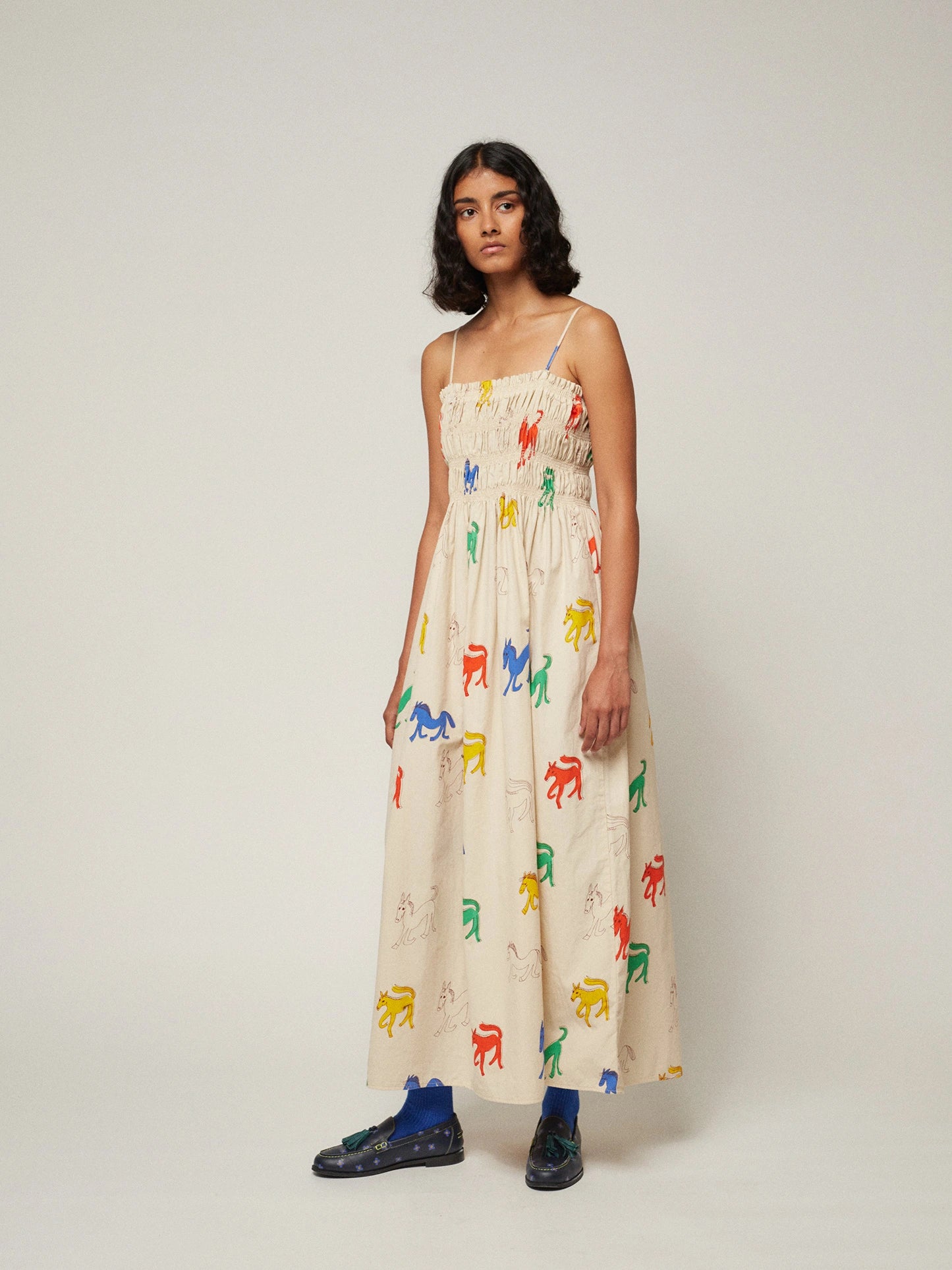 Wonder Horse printed midi dress