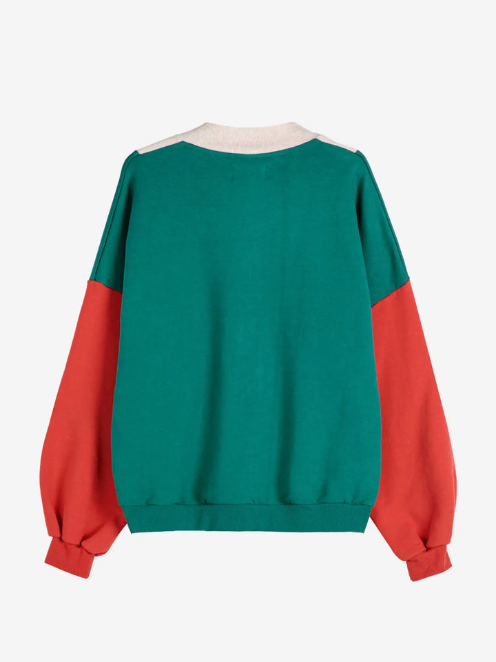 Dessuadora màniga caiguda Color Block