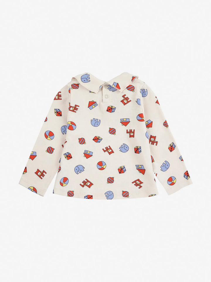 Toys all over collar T-shirt
