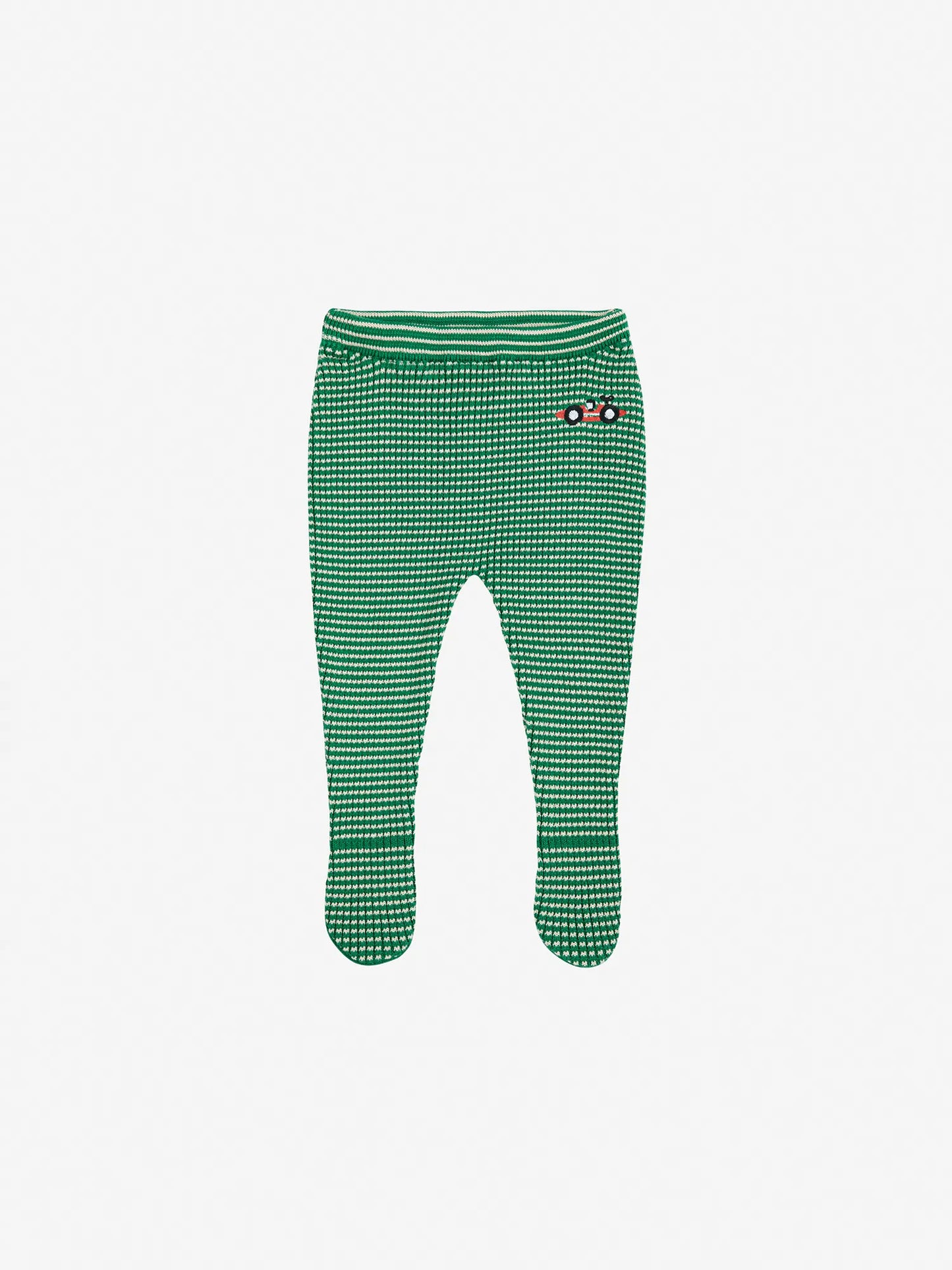 Race Car knitted footed leggings