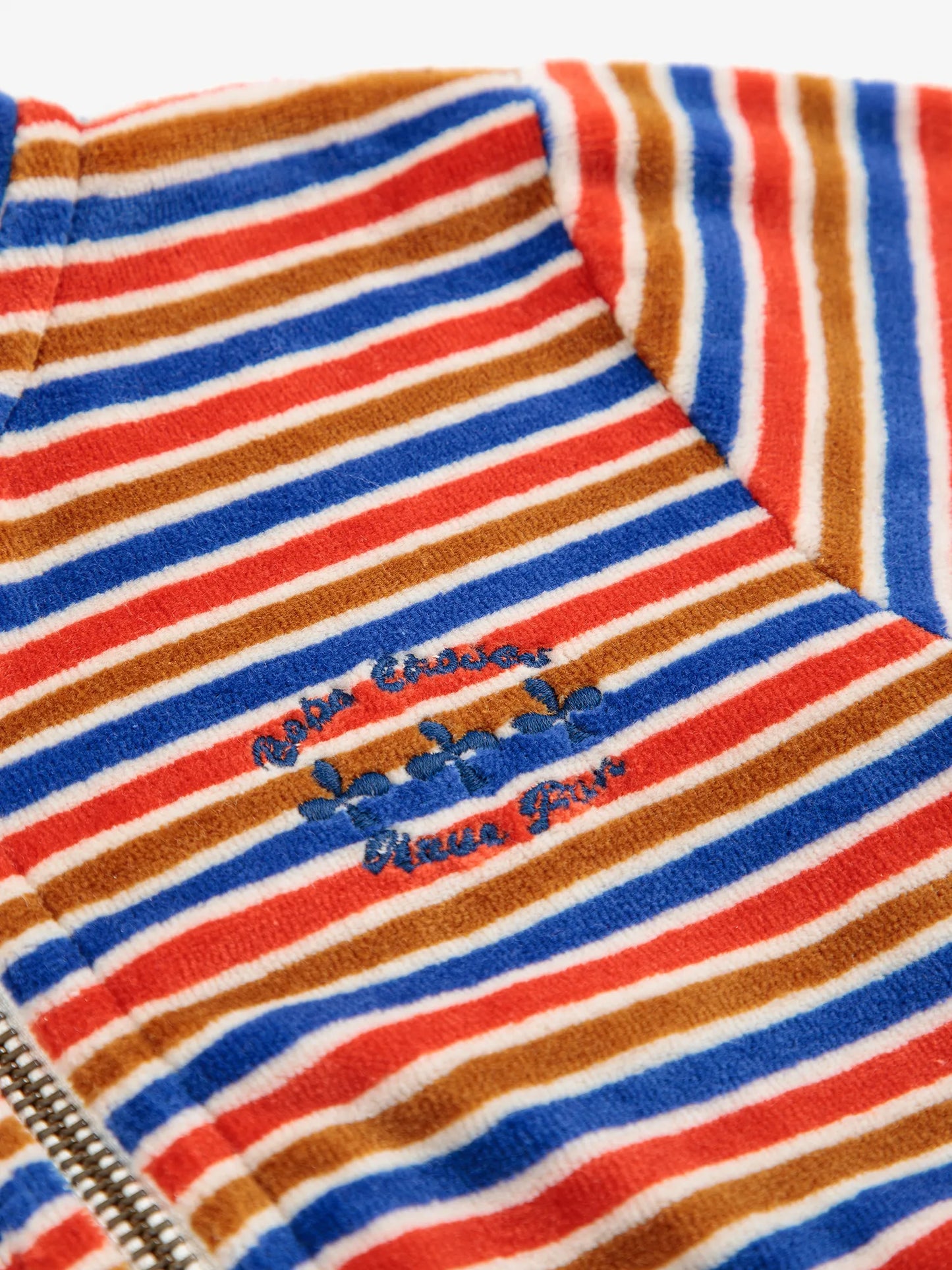 Gestreifter Hoodie mit Reißverschluss Have Fun