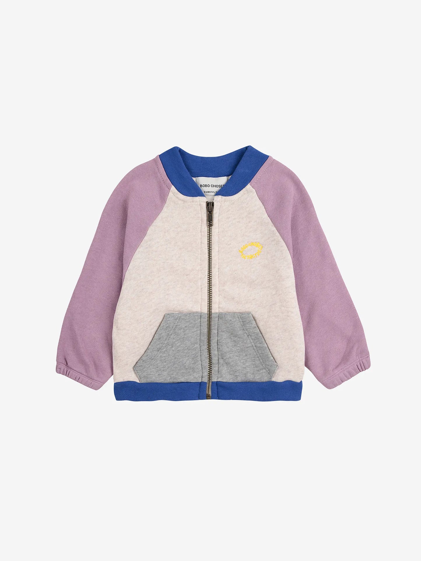 Tic Tac Toe color block zipped sweatshirt