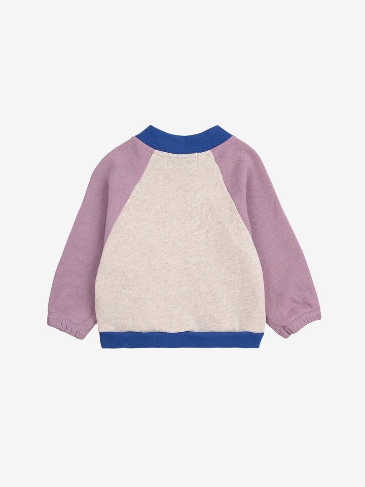 Tic Tac Toe color block zipped sweatshirt