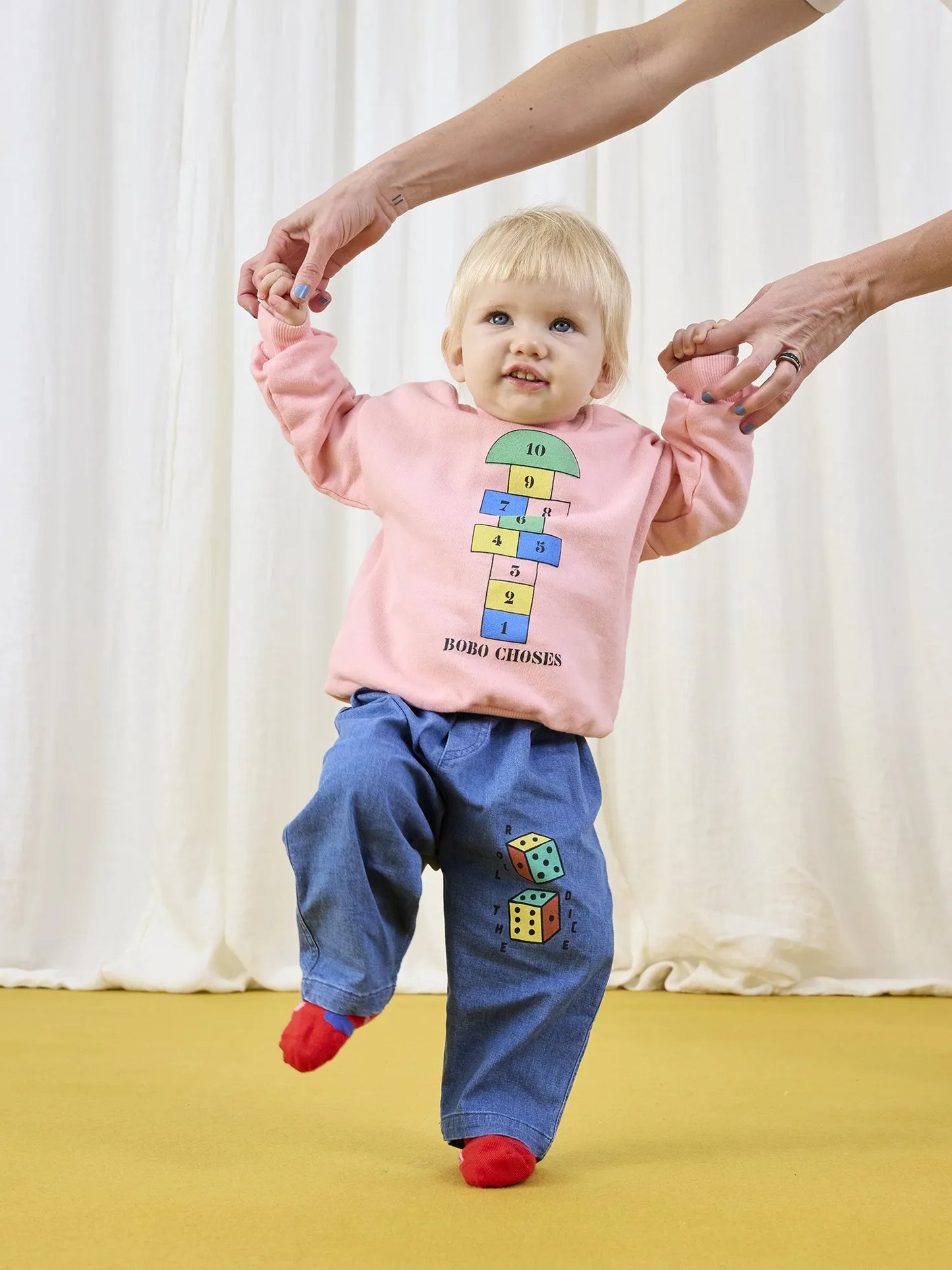 Roll The Dice light denim pants