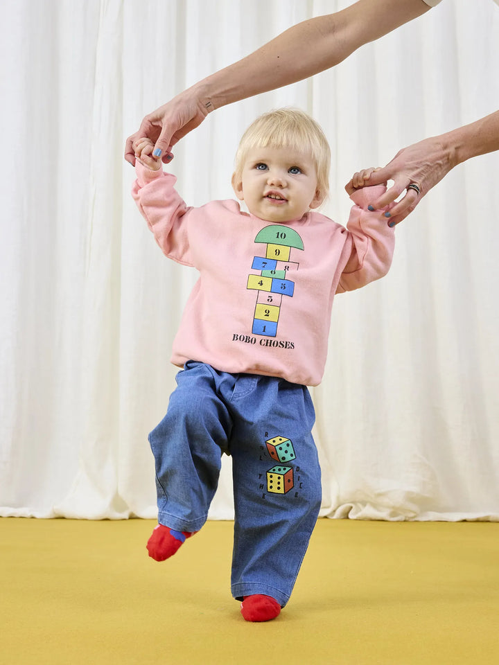 Roll The Dice light denim pants