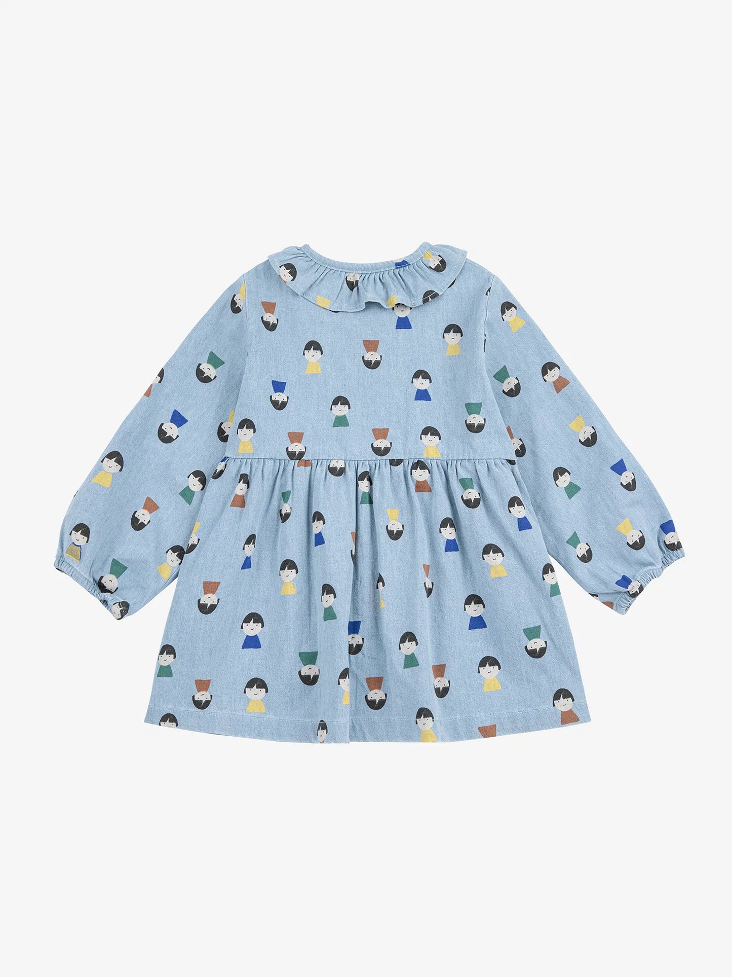 Game Pawns all over light denim dress