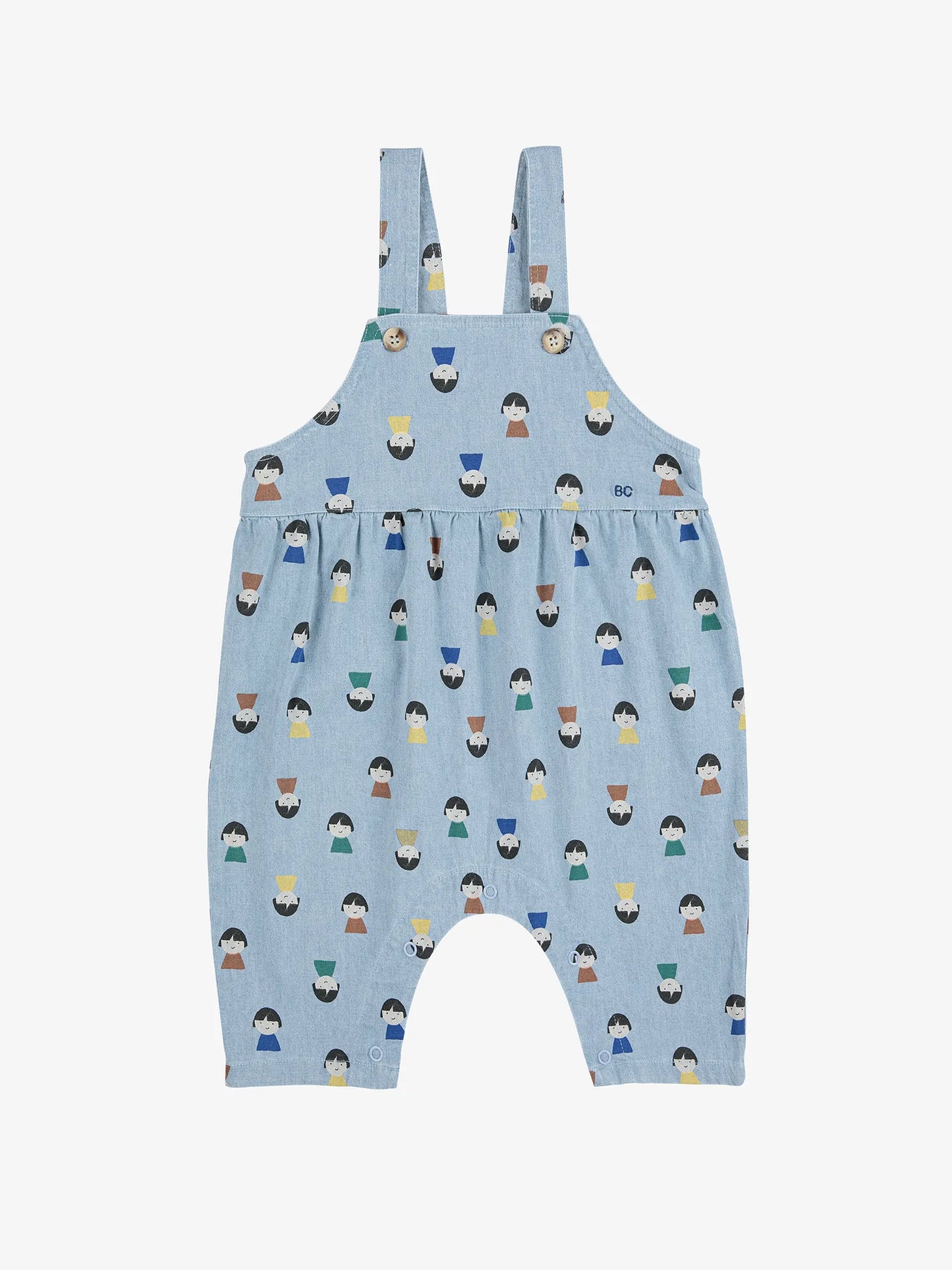 Game Pawns all over light denim overall