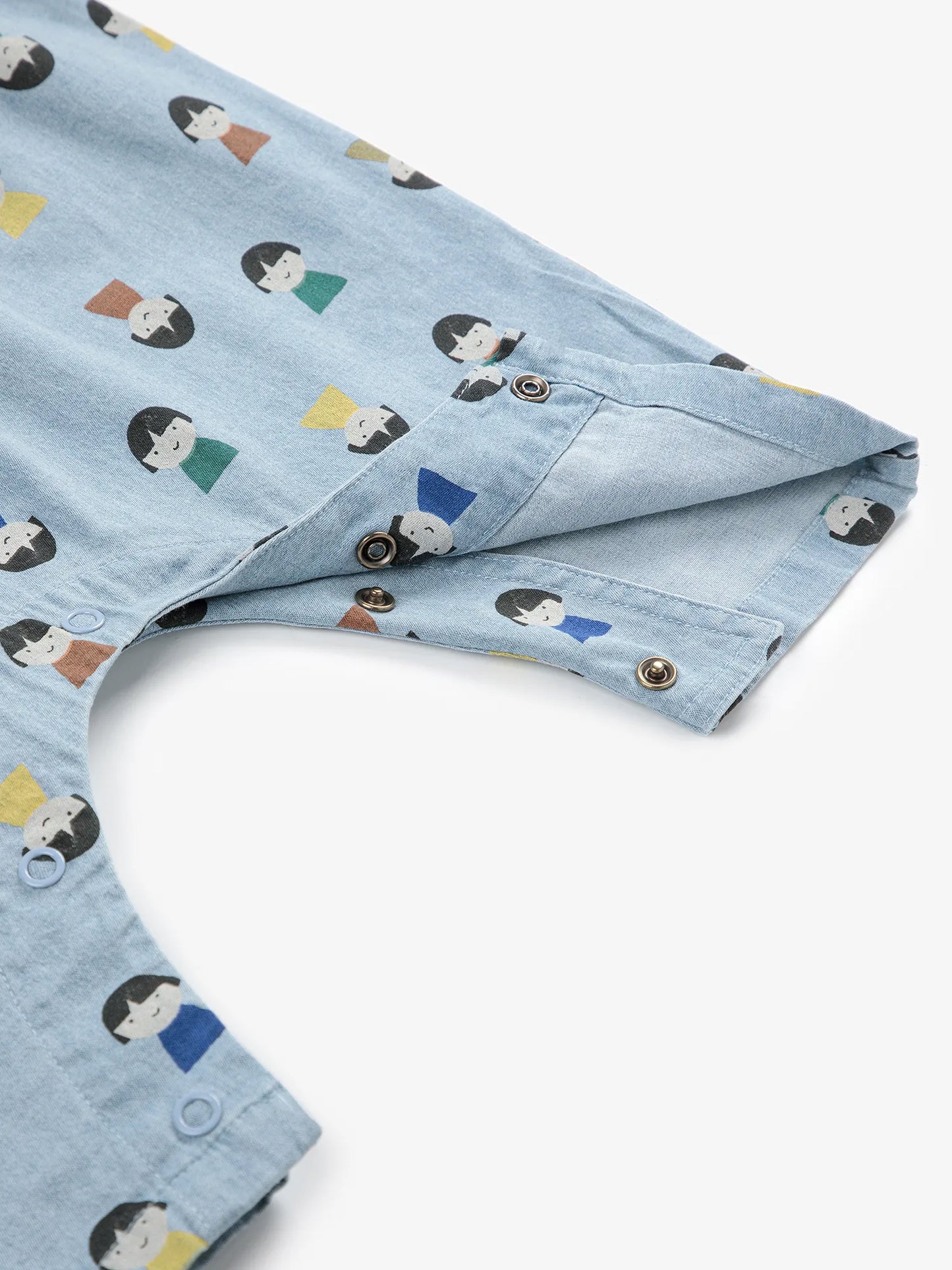 Game Pawns all over light denim overall