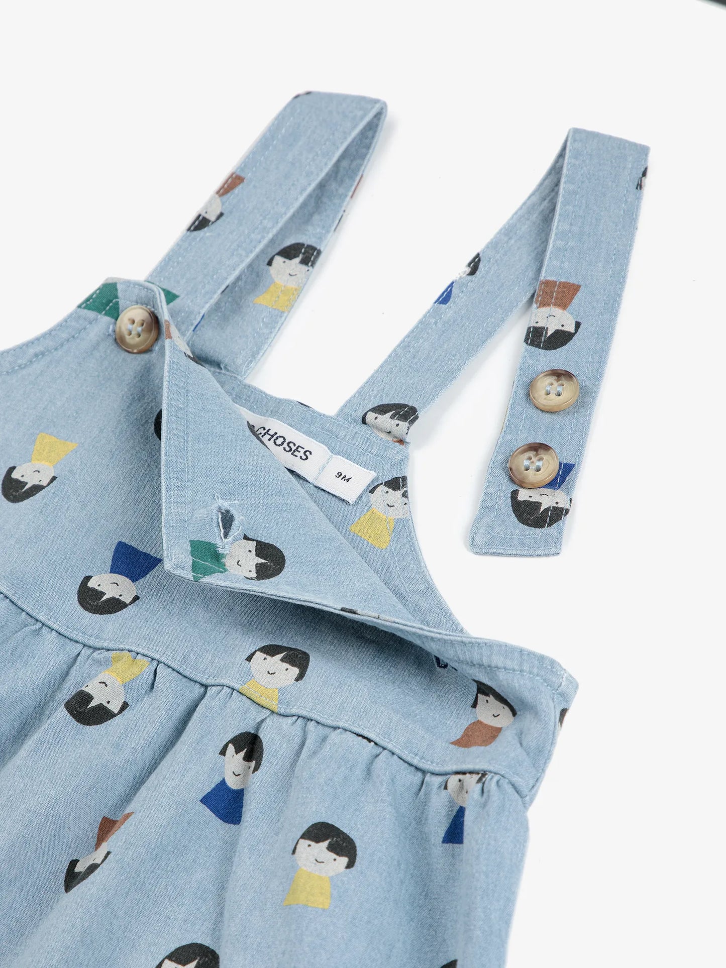 Game Pawns all over light denim overall