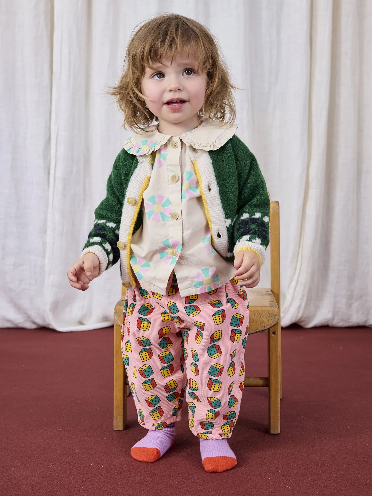 Kaleidoscope jacquard cardigan
