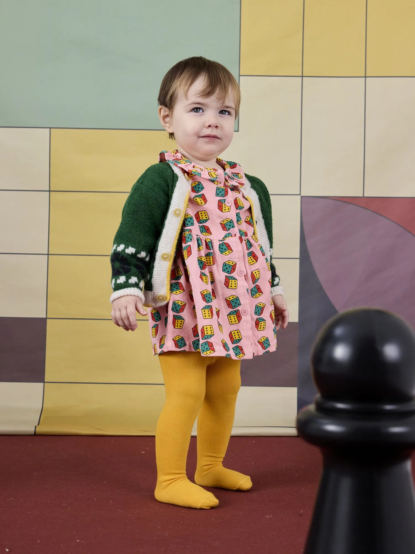 Kaleidoscope jacquard cardigan