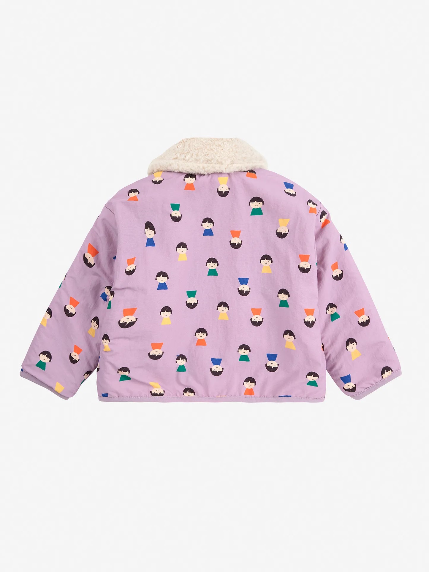 Game Pawns all over reversible sheepskin jacket