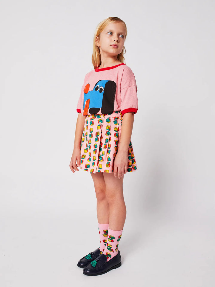 Faldilla de pana mini estampat Dices