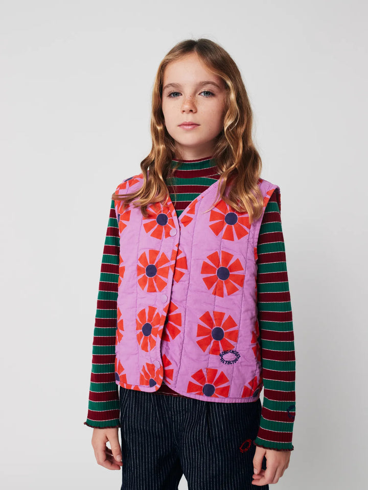 Kaleidoscope all over quilted woven vest