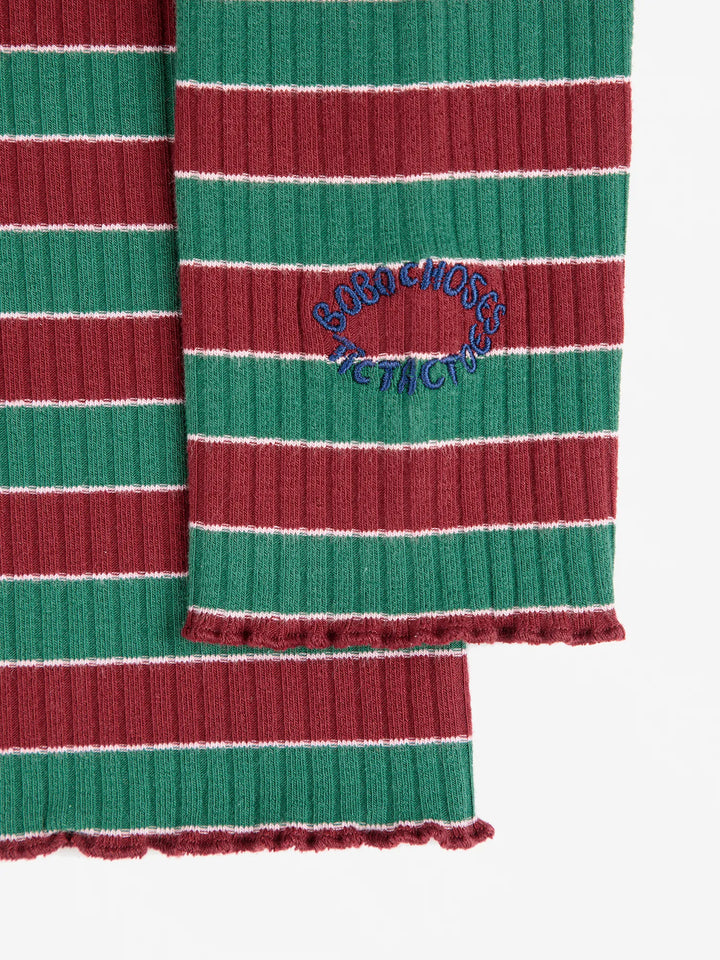 Multicolor Stripes turtle neck T-shirt