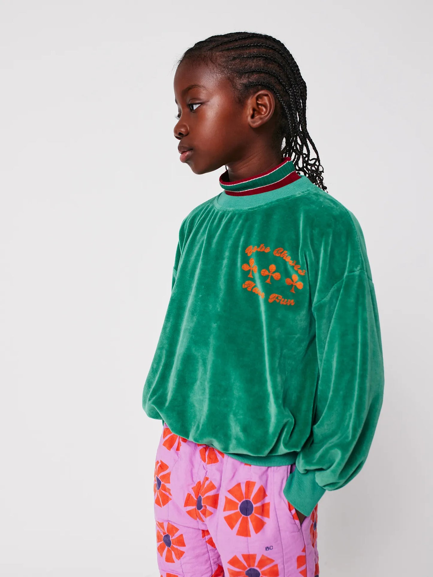 Samt-Sweatshirt Have Fun