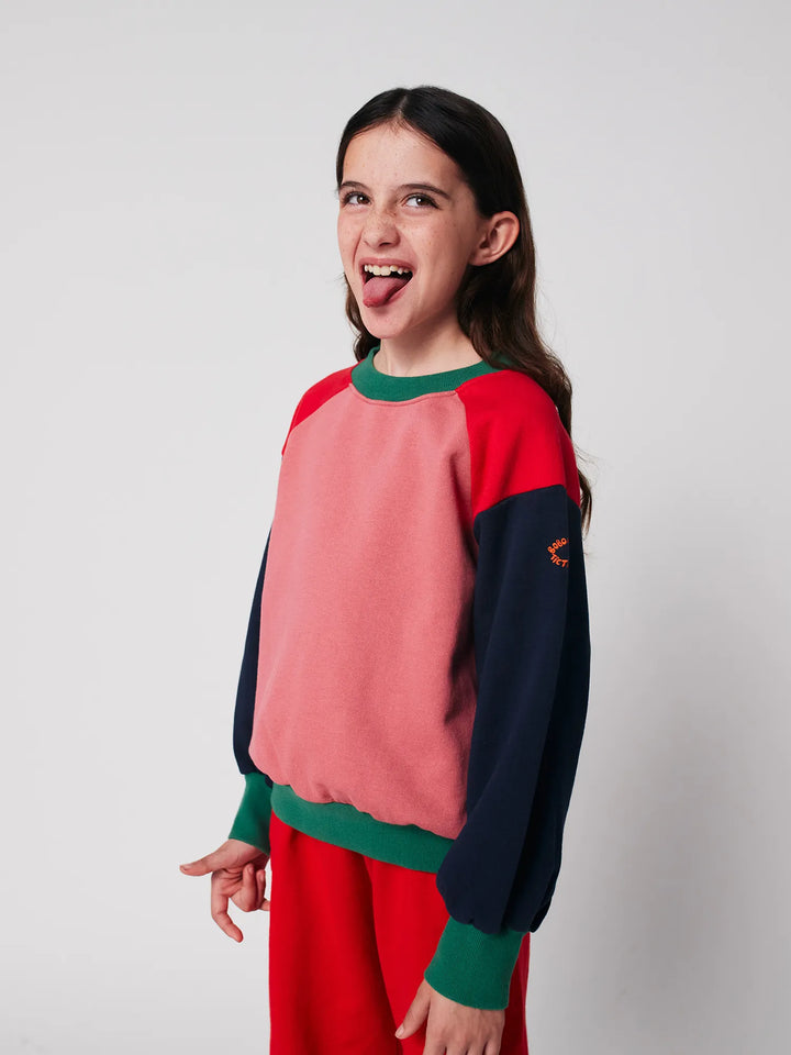 Tic Tac Toe color block sweatshirt