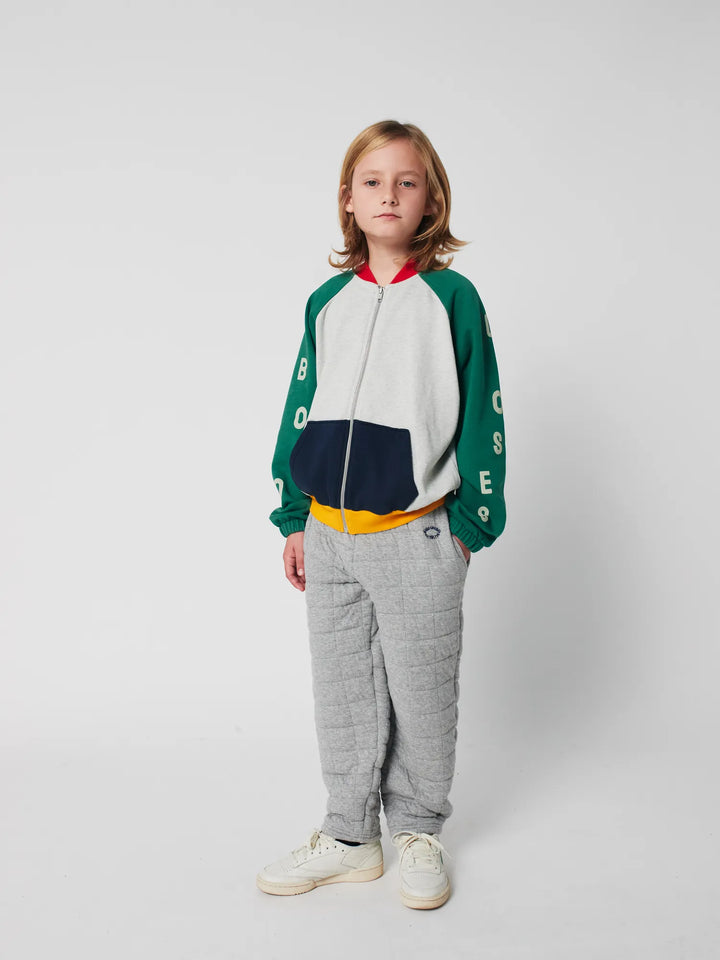 Sweatshirt mit Reißverschluss Bobo Choses Color Block
