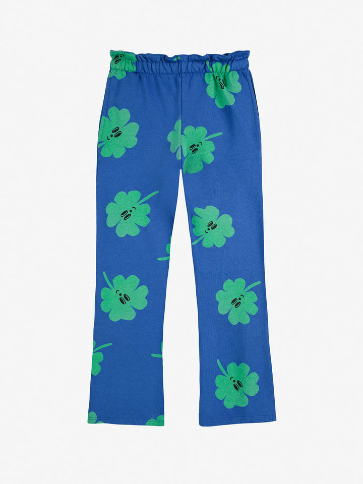 Lucky Clover all over flare jogging pants