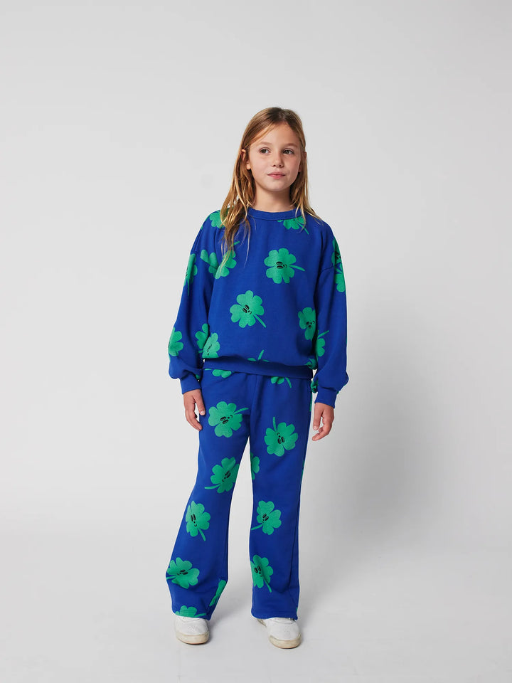 Lucky Clover all over flare jogging pants