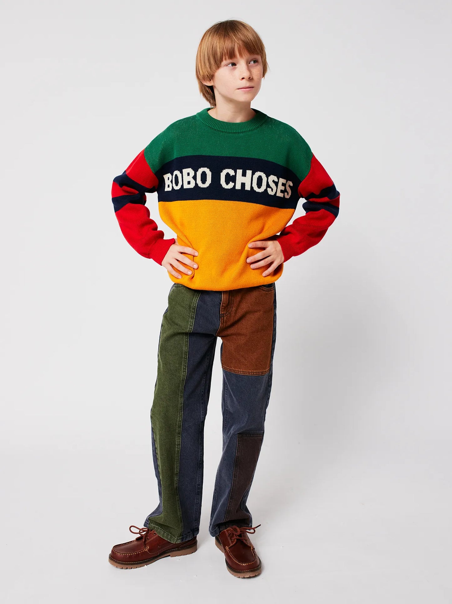 Bobo Choses color block denim pants