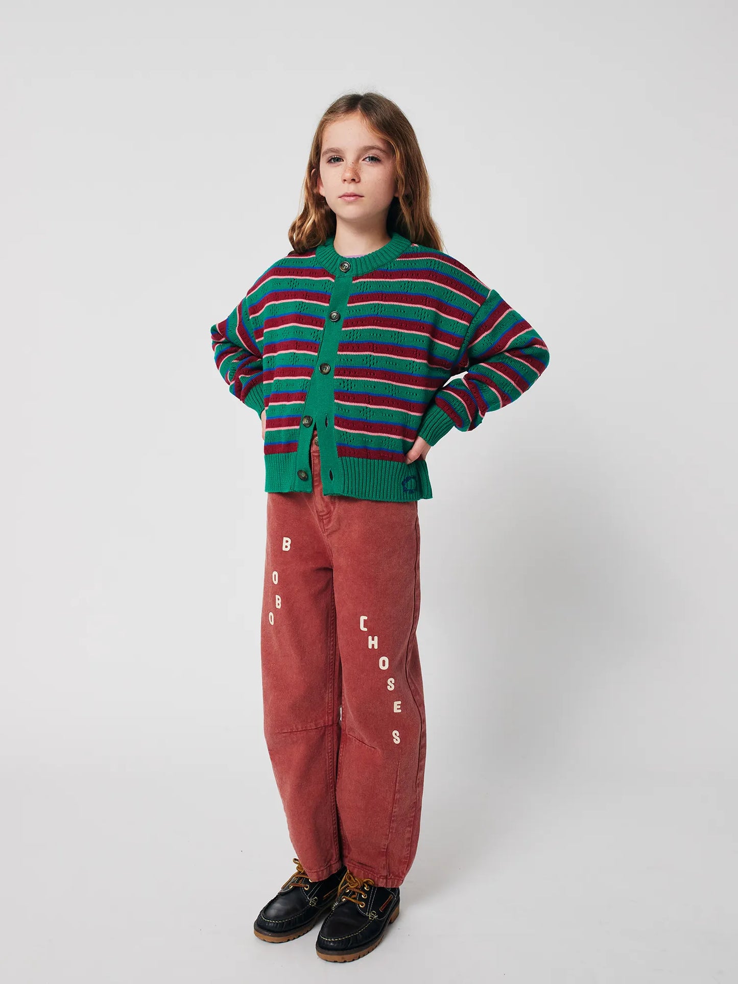Bobo Choses brown denim pants look