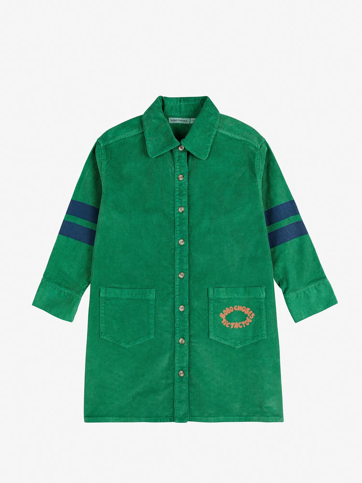 Tic Tac Toe corduroy shirt dress