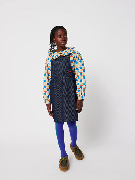 Tic Tac Toe denim dress for Children | Bobo Choses