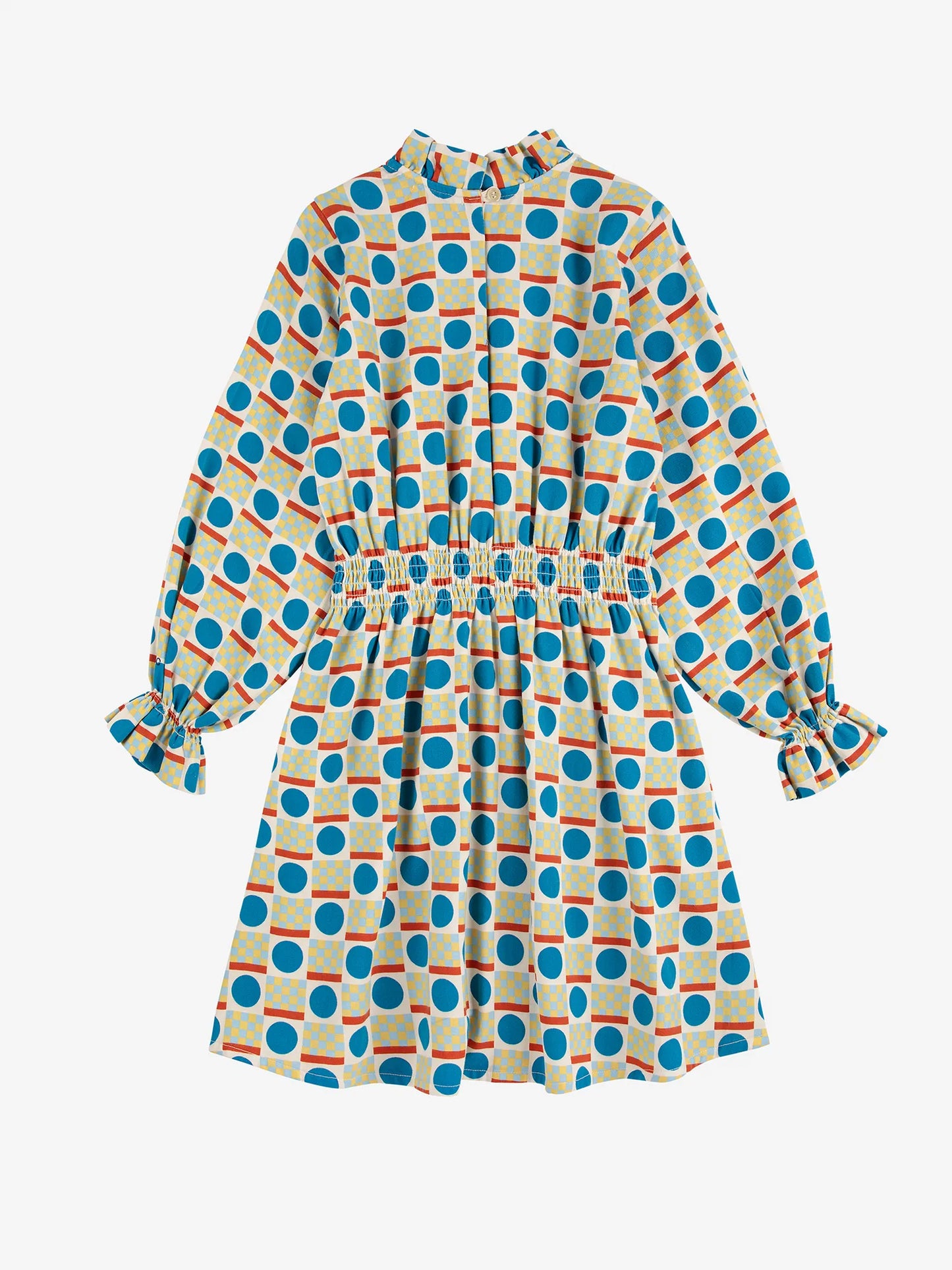 Geometric Scacs all over dress