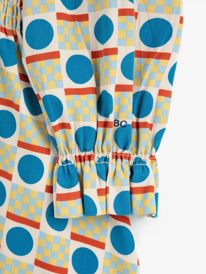 Geometric Scacs all over dress